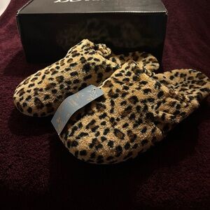 Leopard Print House Slippers